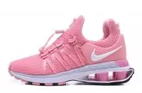 chaussures nike shox gravity 908 mesh surface slow gas column pink